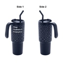 FORZA 360 - Hans Larsen Recycled Stainless Steel/PP Tumbler with 360 Branding - Navy Blue