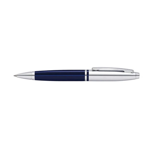 Cross Calais™ Chrome/Blue Lacquer with Polished Chrome Appointments Ballpoint Pen with Blue Ink