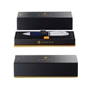 Cross Calais™ Chrome/Blue Lacquer with Polished Chrome Appointments Ballpoint Pen with Blue Ink