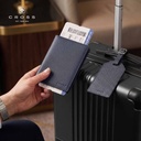 CROSS Saffiano Leather 4CC Passport Cover - Navy Blue