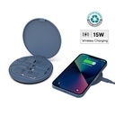 [ITWC 1171] OSLO - @memorii Recycled 15W Wireless Charger Multi - Cable Set - Blue
