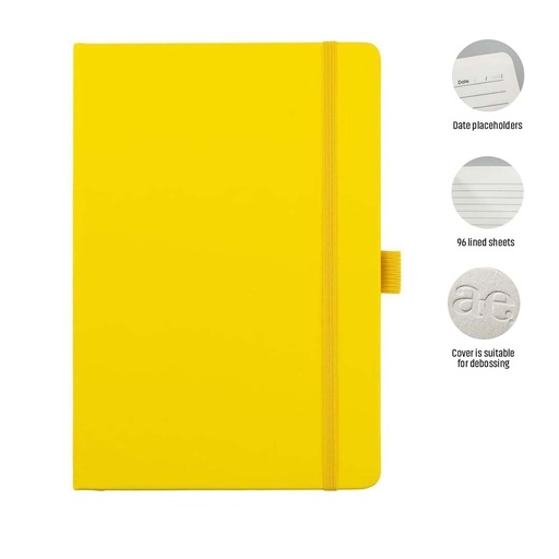 [NBGL 5239] JURSI - Giftology A5 PU Notebook with Pen Loop - Yellow