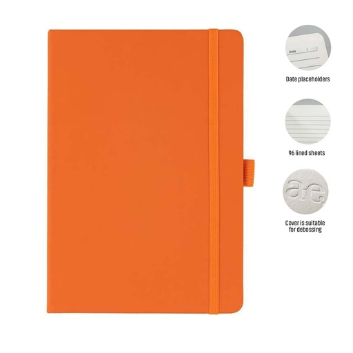 [NBGL 5246] JURSI - Giftology A5 PU Notebook with Pen Loop - Orange