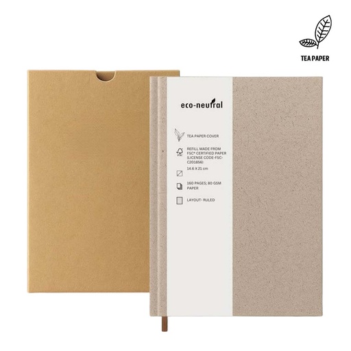 [NBEN 5367] KEILA - eco-neutral TEA Cover A5 Notebook